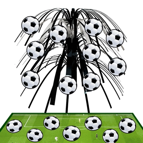 Fußball Tischdeko Fontäne PVC Muster Sport Geburtstag Party Zubehör Centerpiece Desktop Dekoration