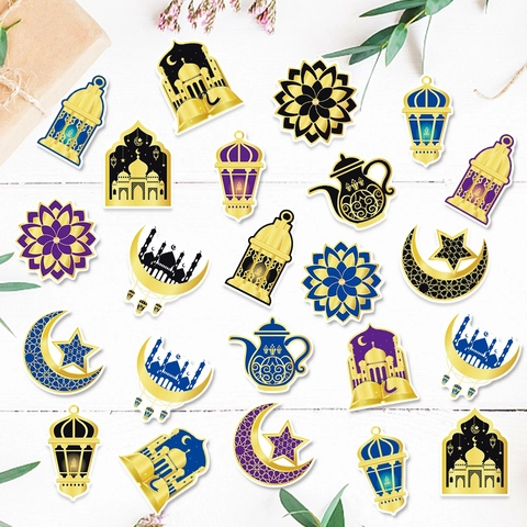 Coriandoli Da Tavolo Ramadan Eid Luna Stella Lanterna Moschea Cartoncino Per Celebrazione Islamica Decorazione Compleanno