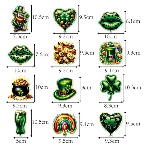 St Patricks Day Hängende Ornamente Papier Geschenkanhänger Grüner Klee Leprechaun Regenbogen Irische Party Deko Mit Seilen