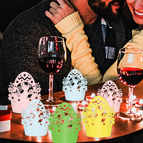 Involucri Per Candele Di Pasqua Intagliati Carta Coniglio Uovo Decorazioni Per Feste Taglio Laser Per Celebrazioni