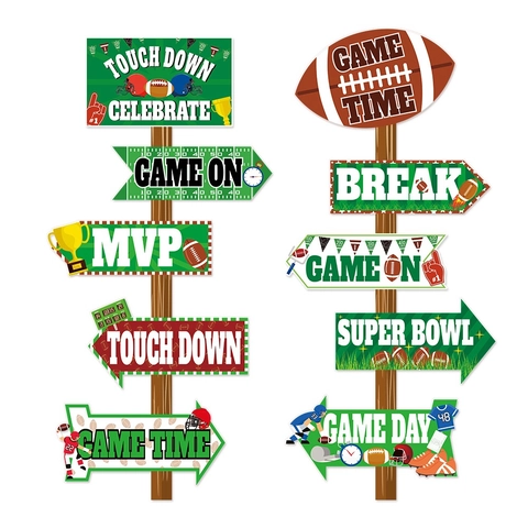 Amerikaans Voetbal Richtingaanwijzers Karton Tuin Gazon Palen Feestdecoraties Sportevenement Verjaardag Sfeer Decor