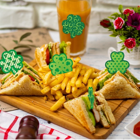 Kleeblatt Konfetti Papier Dekorationen St Patricks Day Grüner Glitzer Irische Party Deko Kuchendeckel DIY Wandaufkleber