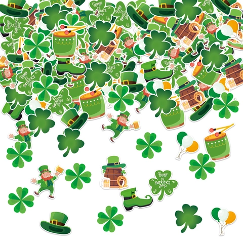 Décorations Découpées Pour Fête De La Saint Patrick Carton Trèfle Farfadet Chapeau Vert Pour Festival Irlandais Mur Table Maison