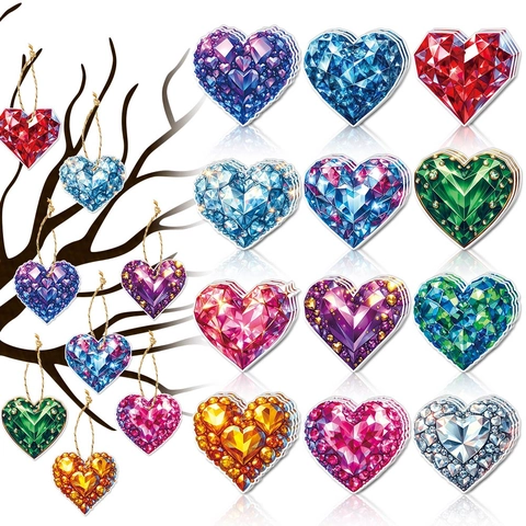 Addobbi Appesi A Cuore Cartoncino Fronte Retro Motivo Gemma Etichette Per San Valentino Matrimonio Decorazione Regalo