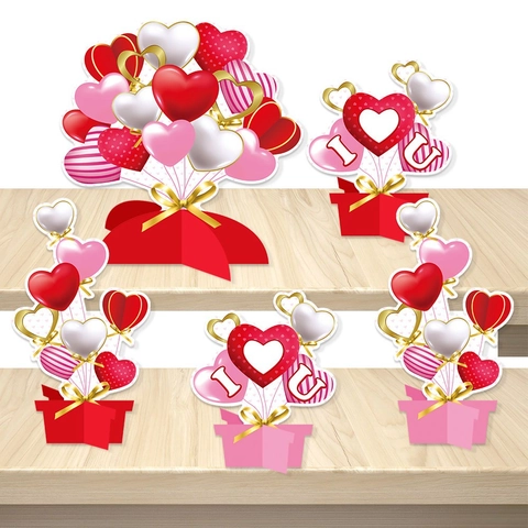 Décoration Table Saint Valentin Ornements Cœur Papier Carton Mariage Romantique Demande En Mariage