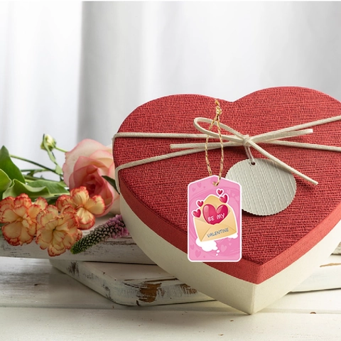 Etichette Regalo San Valentino Carta Forma Cuore Etichette Appese Decorazione Festa Romantica DIY Con Corda