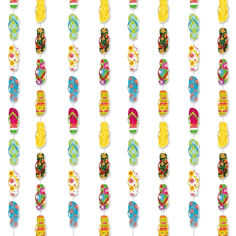 Hawaii Tropical Sommer Flip Flop Girlande Hängendes Banner Papier Doppelseitig Bunt Strandparty Dekoration Haus Ornament