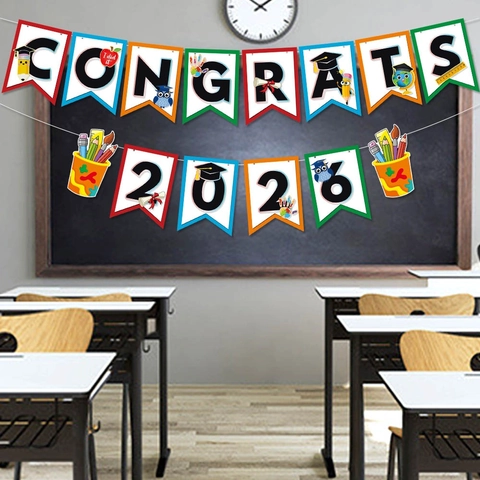 Congratulazioni Decorazioni Per La Laurea Striscione In Carta E Decorazione Per Torta Per Scuola Materna Colorato