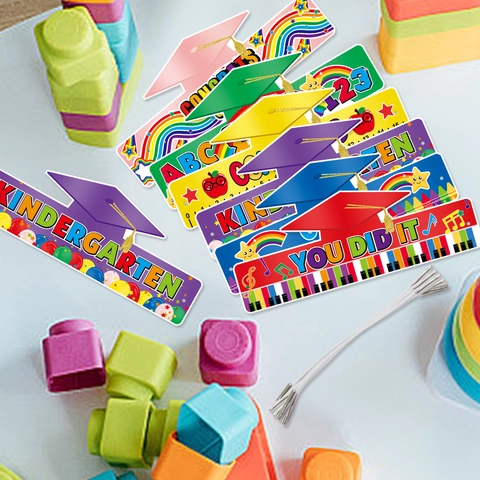 Cappelli Graduazione Materna Corone Carta Decorazioni Festa Bambini Accessori Foto Design Colorati DIY Celebrazione Educativa