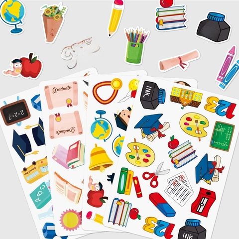 Adesivi Per La Laurea Tema Scolastico Cartone Animato Decorazioni Per Feste Scrapbooking Carta Adesivi Regali Per Graduati