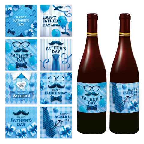 Pegatinas Para Botellas De Vino Del Día Del Padre Etiquetas Adhesivas Decoraciones De Fiesta Regalo Para Papá