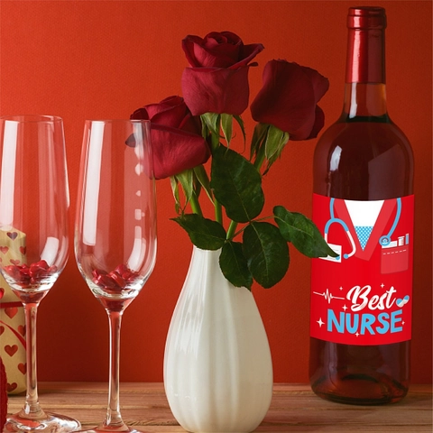 Adesivi Per Bottiglie Di Vino Tema Infermiera Decorazioni Festa Graduazione Etichette Carta Regalo Medico