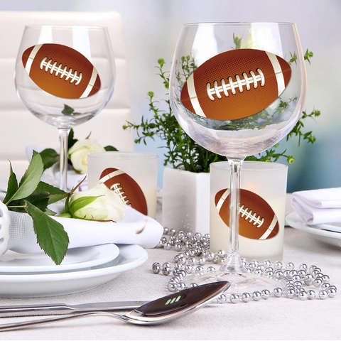 Autocollants Football Américain Rugby Thème Fête Décoration Étiquettes Auto Adhésifs Sportif Fan Événement Ornements