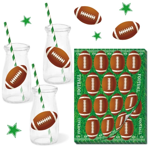 Autocollants Football Américain Rugby Thème Fête Décoration Étiquettes Auto Adhésifs Sportif Fan Événement Ornements