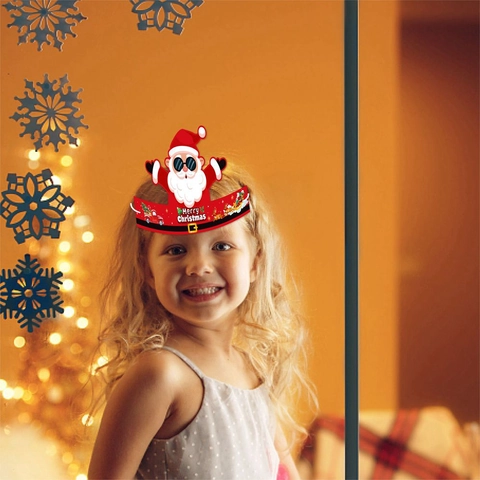 Weihnachten Papier Party Hüte Cartoon Weihnachtsmann Schneemann Rentier Elfe Design Festliche Feier Dekoration DIY