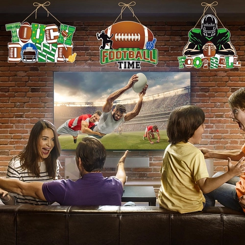 Decorazioni Per Feste Football Americano In Carta Targa Da Porta Tema Sportivo Decorazione Parete MVP Touchdown