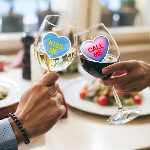 Pegatinas Románticas de Papel con Corazón y Estrella Para San Valentín Boda Fiesta Sobre Regalo Sello Adhesivo