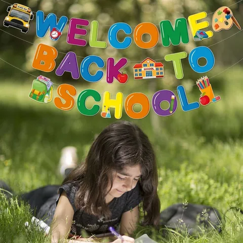 Striscione Bentornati A Scuola E Spirali Decorazioni Festa Carta Colorata Ornamenti Sospesi Per Aula Tema Educativo Scolastico