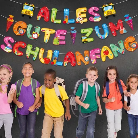 Decorazione Per Festa Di Ritorno A Scuola Banner In Carta Decorazione Per Torte Ghirlanda Tedesca Aula Studenti