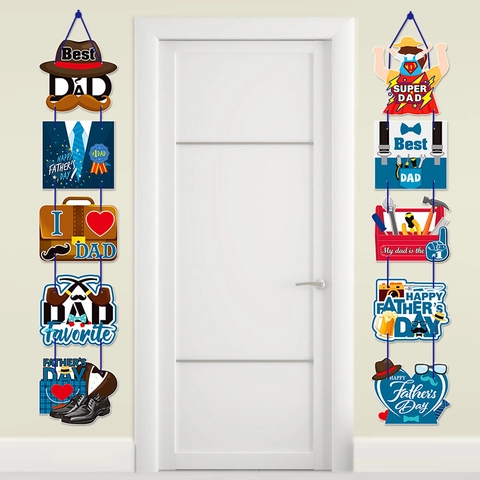 Banner Appeso Per La Festa Del Papà Ghirlanda Per Porta Cartoncino Decorazione Festiva Per Compleanno Del Papà