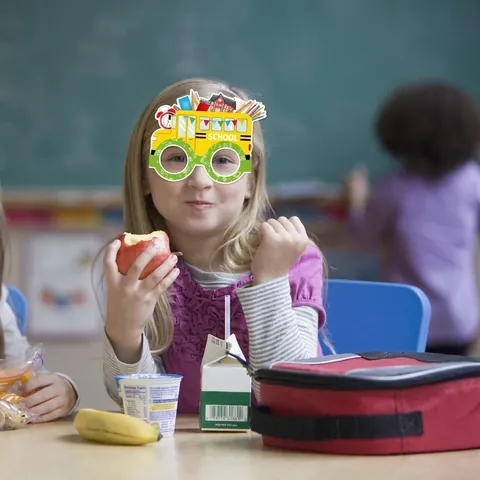 Occhiali di Carta Ritorno a Scuola Decorazione per Feste Scuolabus Gufo Libri Accessori Fotografici Celebrazione in Classe per Bambini Studenti