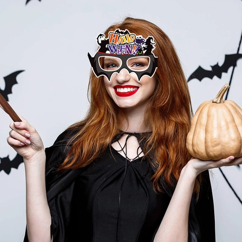 Occhiali Di Carta Per Halloween Accessori Foto Per Feste Zucca Fantasma Pipistrello Accessori Per Costumi Divertenti