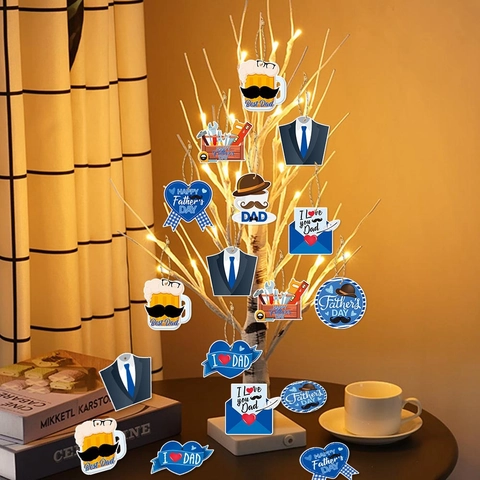 Etichette Decorative Appese Per La Festa Del Papà Cartone Fronte Retro Con Corda Di Canapa Per Celebrazione Festa Tema Best Dad