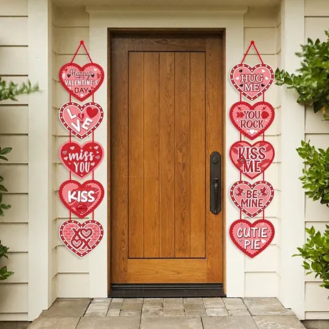 Valentinstag Herz Türbehang Dekoration Pappe Romantische Liebe Banner Für Party Hochzeit Haus Eingang Türen Deko