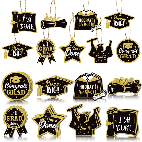 Decorazioni Appese Per Laurea Carta Lustrini Etichette Decorative Per Festa Cerimonia Sfondo Aula Parete Regalo