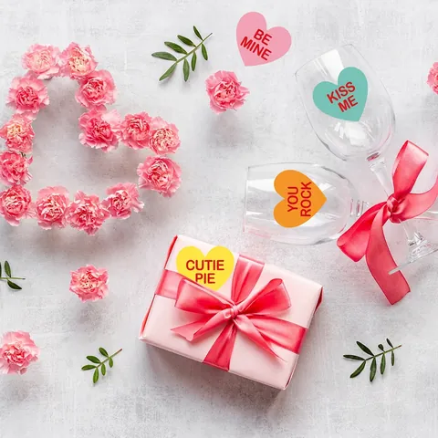 Adesivi Cuore Tema San Valentino Colorato Adesivo Frasi Romantiche Etichette Regalo Sigilli Busta Decorazione Festa