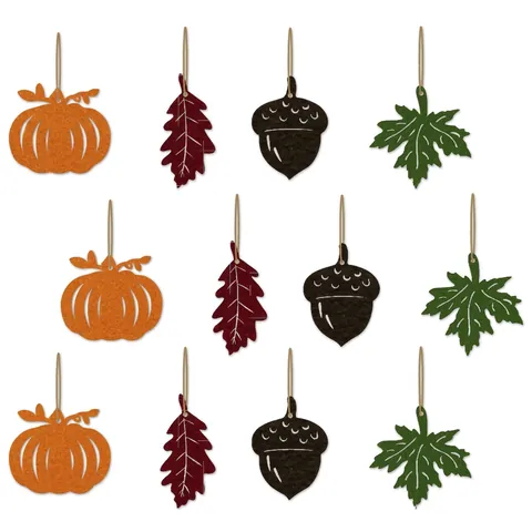 Ornamenti Sospesi Ringraziamento Feltro Zucca Foglia Acero Ghianda Autunno Raccolto Decorazione Festa DIY Casa