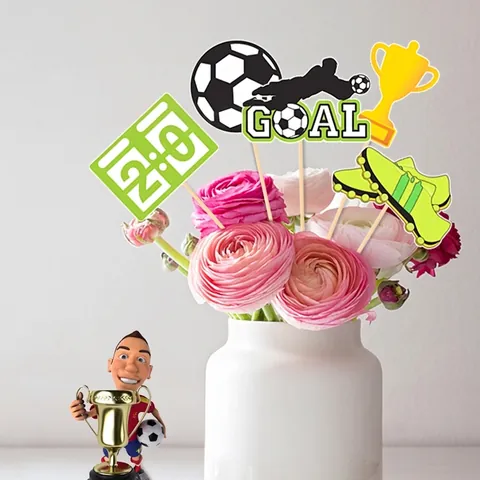 Decorazioni Per Torte A Tema Calcio Cartone Decorazioni Per Feste Di Calcio Trofeo Scarpa Goal Cartello Per Compleanno