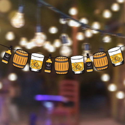 Banner Per Feste A Tema Whiskey Ghirlanda Di Carta Per Compleanno Bar Decorazione Per Celebrazioni Ornamenti