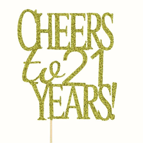 Cake Topper Cheers To Years Carta Glitterata Scintillante Compleanno Matrimonio Anniversario Festa Decorazione Elegante