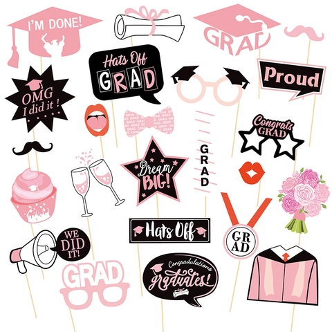 Accessori Per Cabina Fotografica Di Laurea In Cartoncino E Legno Divertente Decorazione Per Festa Di Laurea