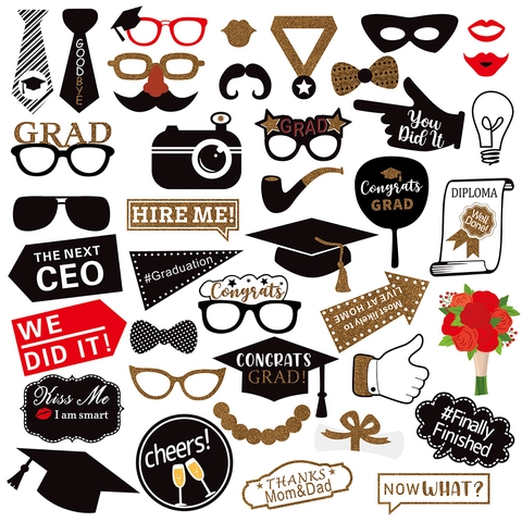 Accessori Per Cabina Fotografica Di Laurea In Cartoncino E Legno Divertente Decorazione Per Festa Di Laurea