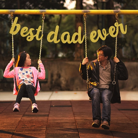 Banner Festa Del Papà Ghirlanda Appesa In Cartoncino Luccicante Per Decorazione Festa Miglior Papà Di Sempre