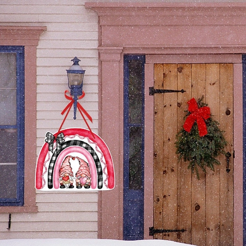 Valentine's Day Door Hanger Decorations Paper Gnome Heart LOVE Sign Vintage Truck Rainbow Hanging Ornaments Home Party