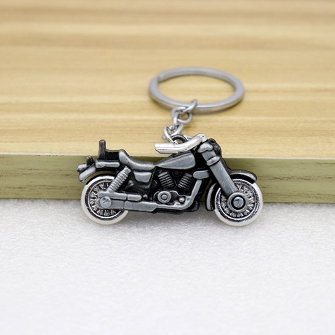 Portachiavi Per Moto Lega Di Zinco Ruote Mobili Retro Simulazione Modello Di Moto Pendente Anello Chiave Vintage