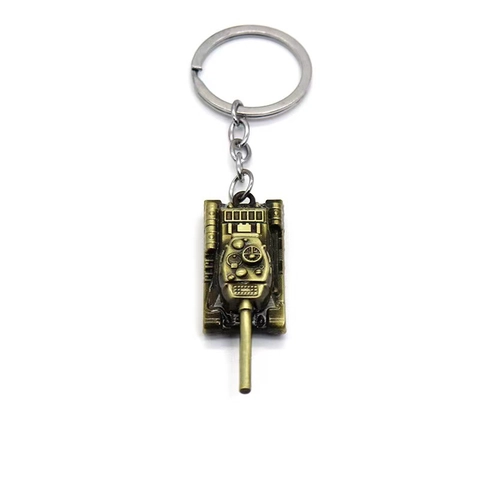 Panzer Schlüsselanhänger Zinklegierung Miniatur Militär Modell Auto Schlüsselring Taschenanhänger Antik Bronze Silber Herren
