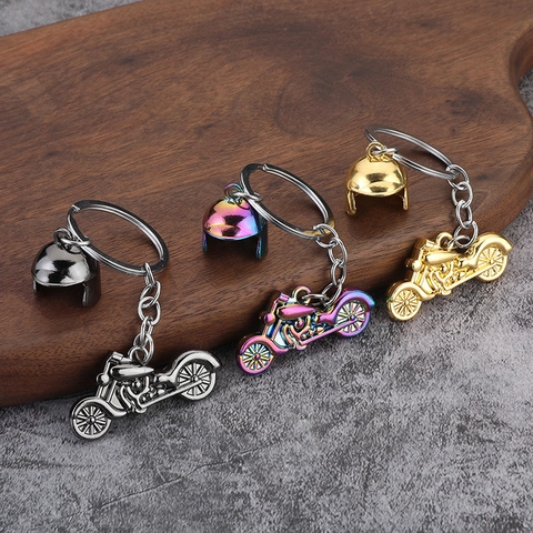 Portachiavi Casco Moto Lega Zinco Ciondolo Modello Retro Accessori Creativi Per Moto Regalo Per Uomini