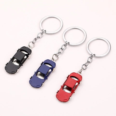 Portachiavi Auto Sportiva Lega Di Zinco Mini Modello Da Corsa Anello Chiave Metallo Pendente