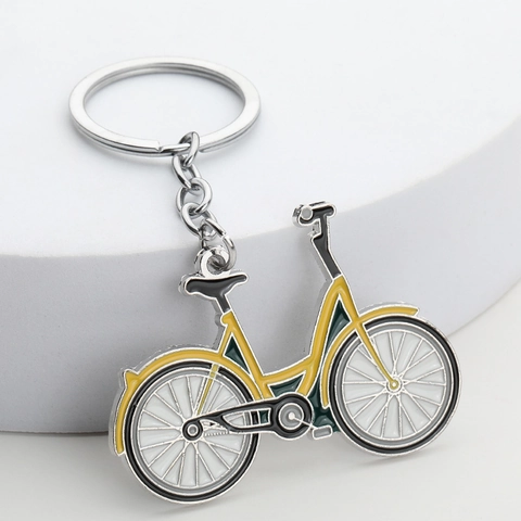 Portachiavi Bici In Lega Di Zinco Pendente In Metallo Dinamico Smalto Portachiavi Per Appassionati Di Ciclismo Studenti Regalo