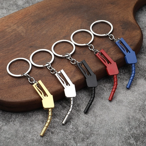 Creatieve Mini Brandstofpomp Mondstuk Model Sleutelhanger Zinklegering Auto Liefhebber Cadeau Sleutelhanger Ornament