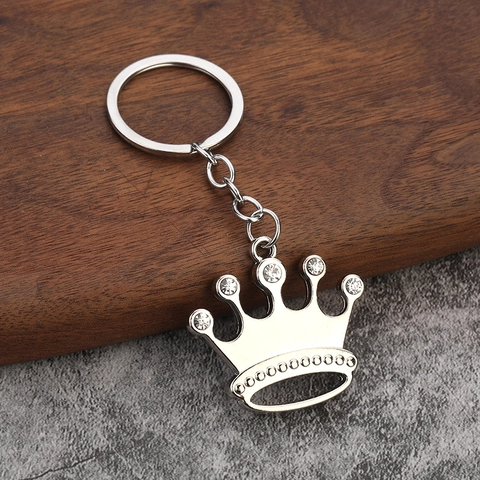 Portachiavi A Corona Lega Di Zinco Strass Ciondolo In Metallo Elegante Regalo Per Matrimonio