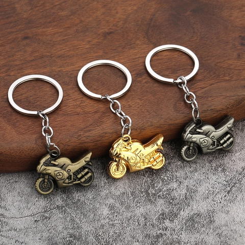 3D Miniatur Motorrad Schlüsselanhänger Zinklegierung Vintage Retro Metall Auto Schlüsselring Anhänger Für Herren Geschenk