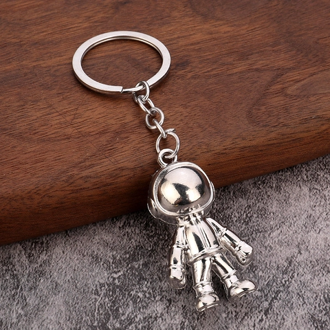 Astronaut Schlüsselanhänger Metall Weltraumfahrer Roboter Figur Schlüsselring 3D Zinklegierung Anhänger Tasche Geschenk