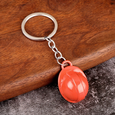 Mini Safety Helmet Keychain Simulation Construction Hard Hat Plastic Zinc Alloy Creative Industrial Style Gift Accessory