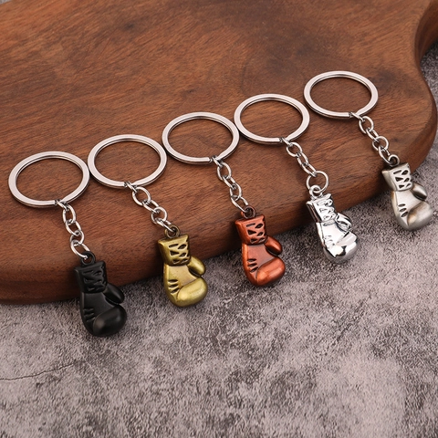 Boxhandschuh Schlüsselanhänger Zinklegierung Metall 3D Miniatur Kampf Fitness Sport Anhänger Retro Vintage Stil Für Herren