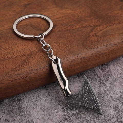 Mini Messer Und Axt Schlüsselanhänger Zinklegierung Mit Damastmuster Horror Neuheit Spielzeug Halloween Geschenk